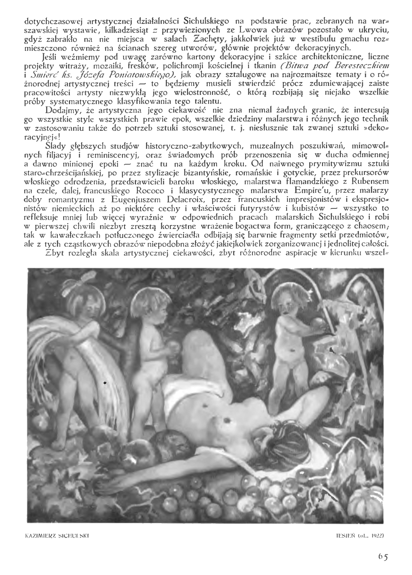 Photo showing Kazimierz Sichulski\'s painting \"Orphans\" from the Lviv Art Gallery