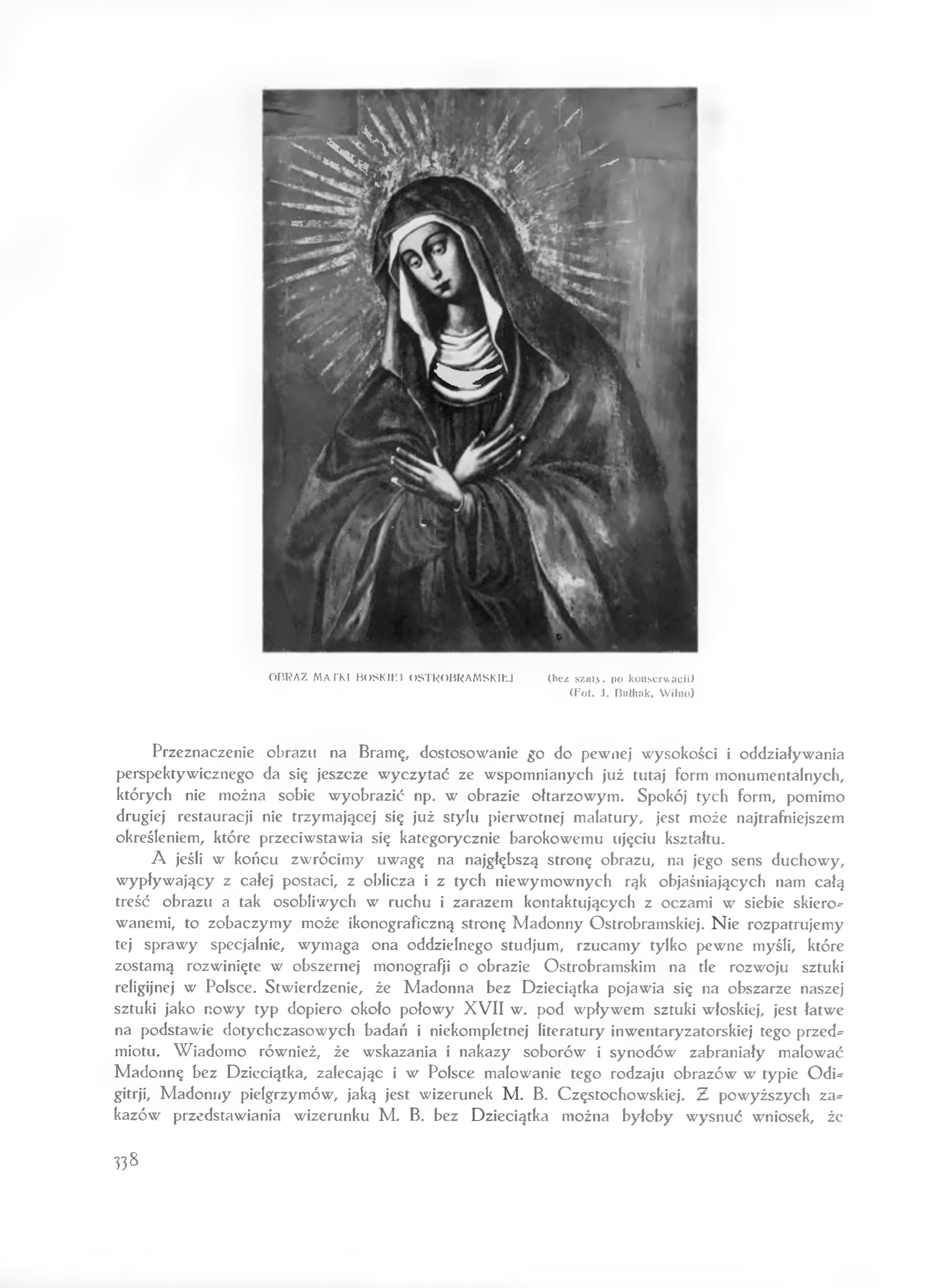 Fotografia przedstawiająca Obraz Matki Boskiej Ostrobramskiej w Wilnie