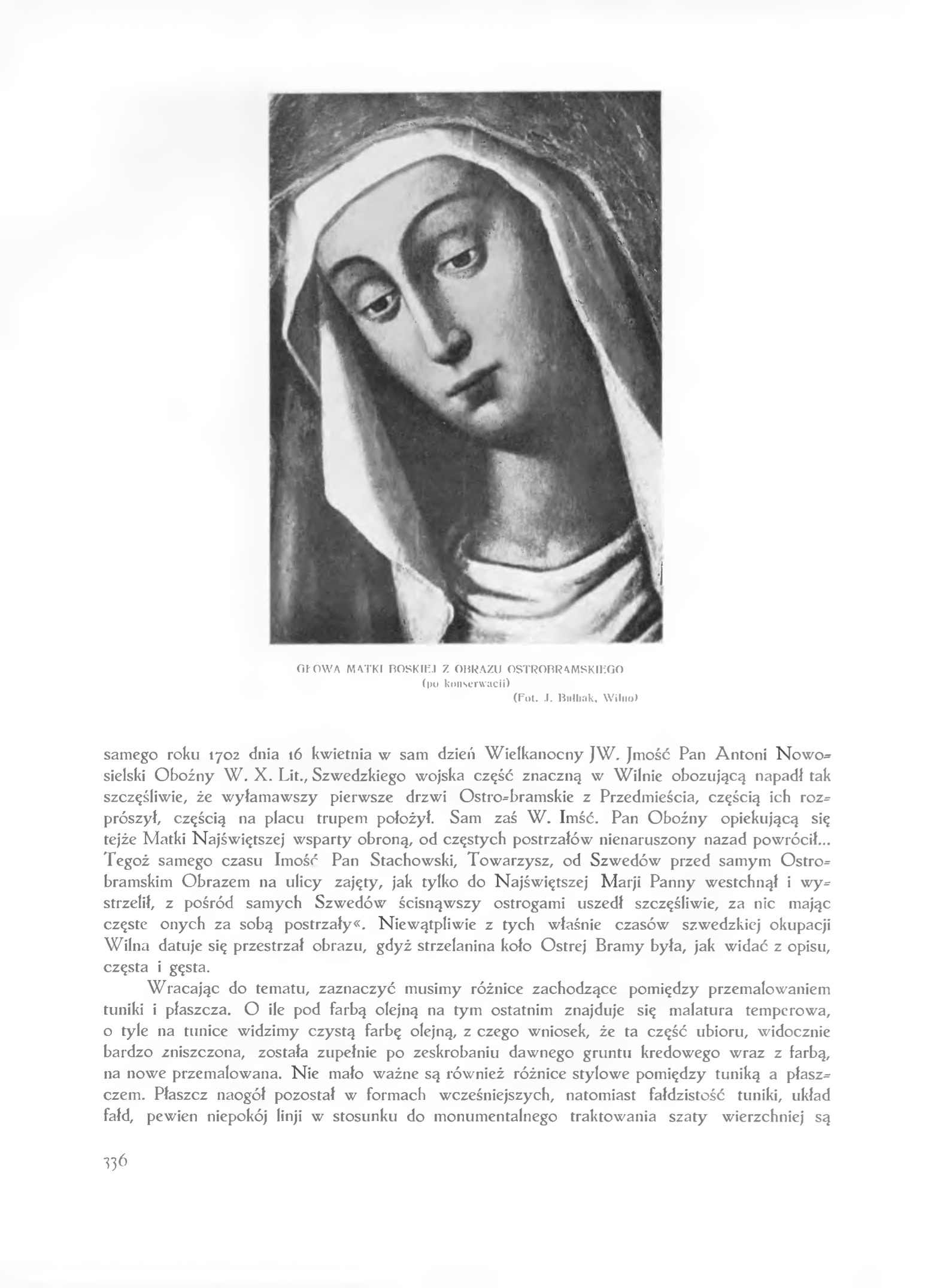 Fotografia przedstawiająca Obraz Matki Boskiej Ostrobramskiej w Wilnie