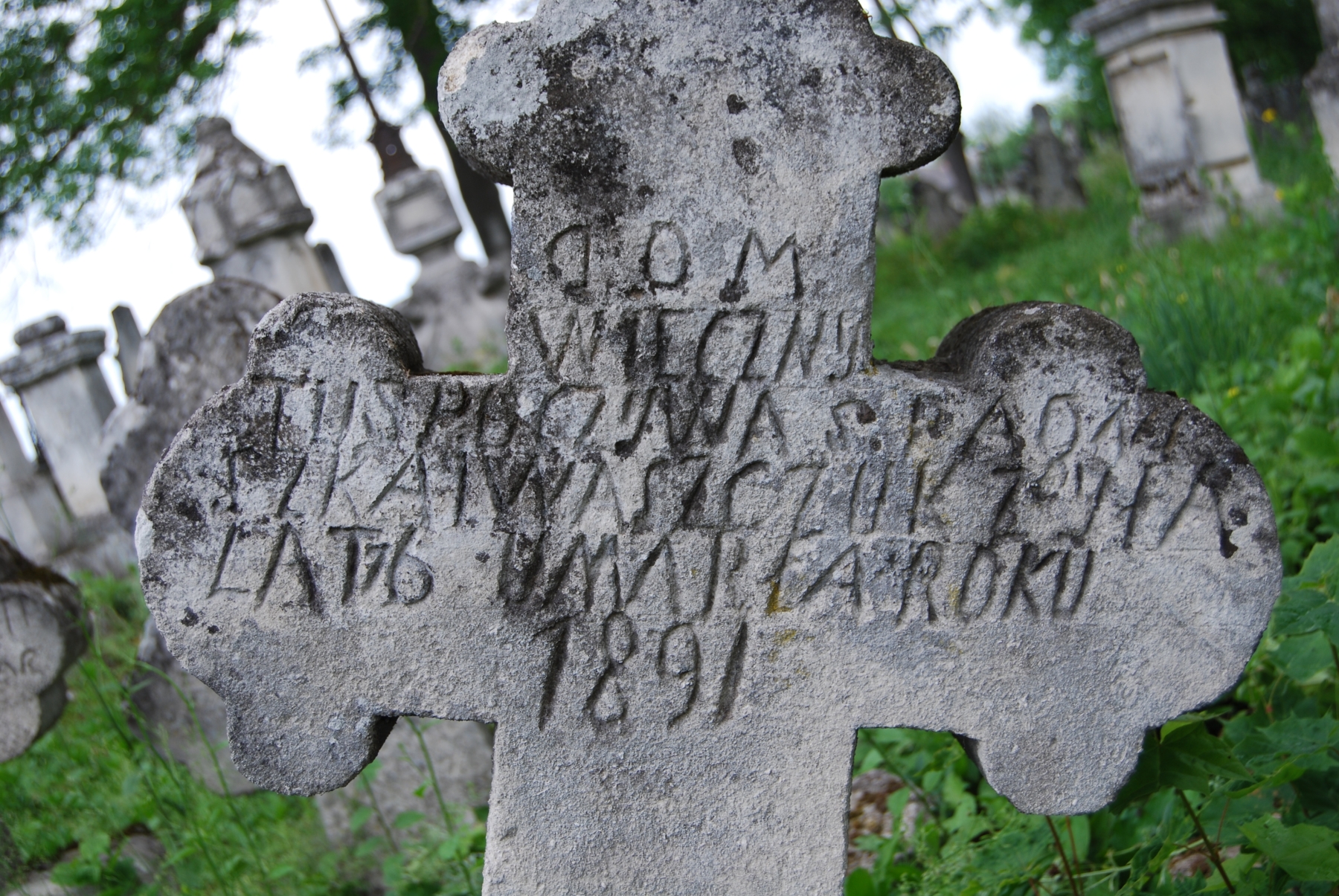 Tombstone of Agnes Iwaszczuk, Zbarazh cemetery, sector 01a