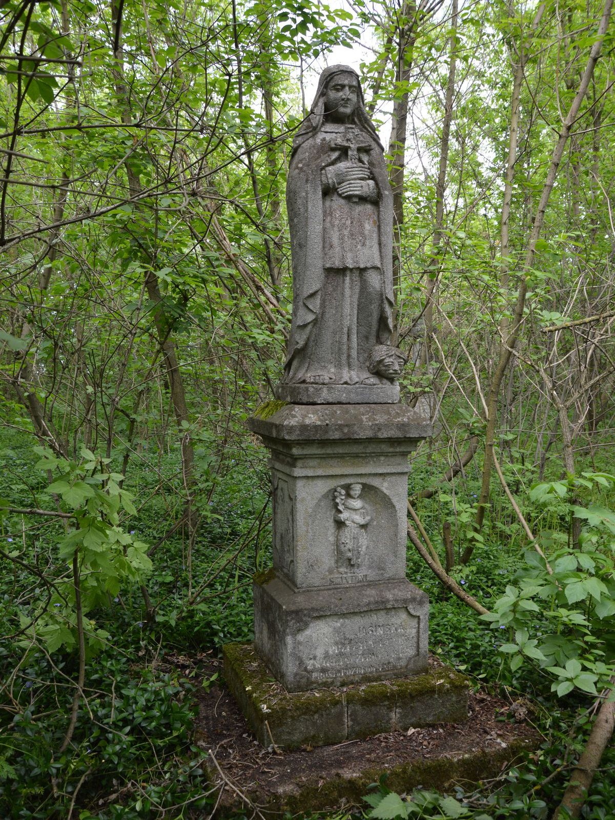 Tombstone of Tekla Jasinska in the cemetery in Draganovka