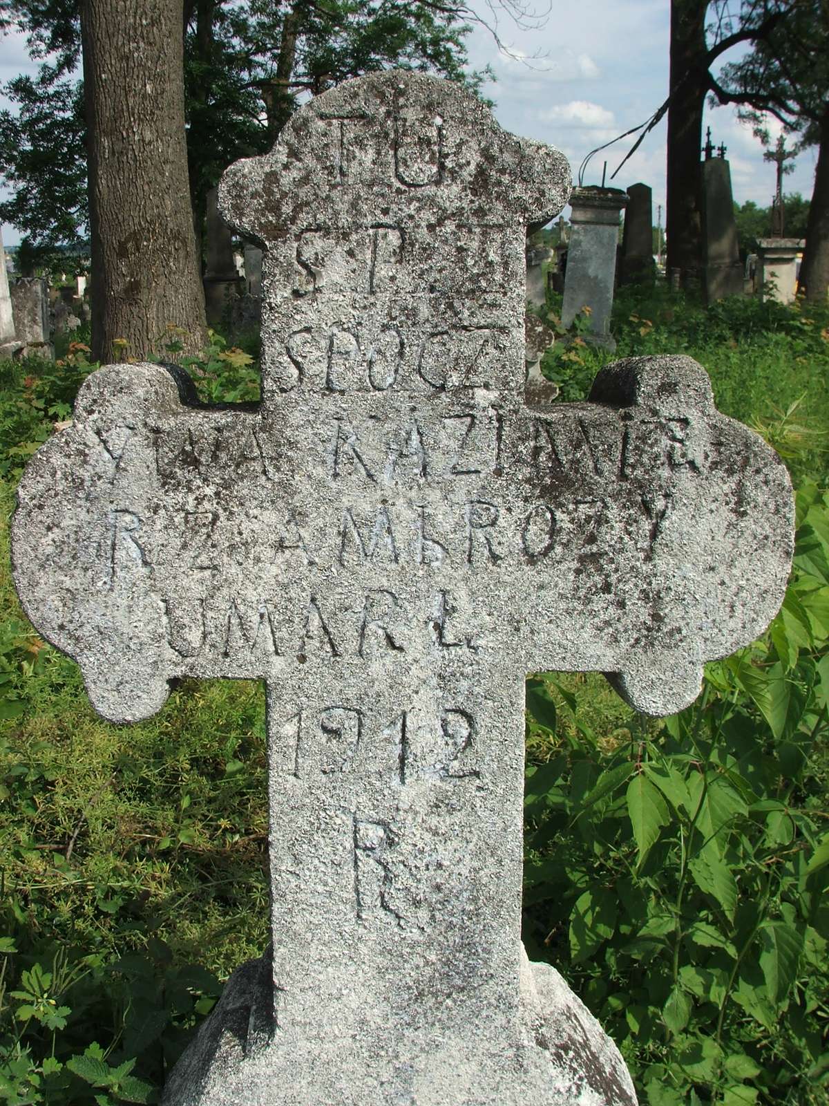 Tombstone of Casimir Ambrose, Zbarazh cemetery, sector 01b