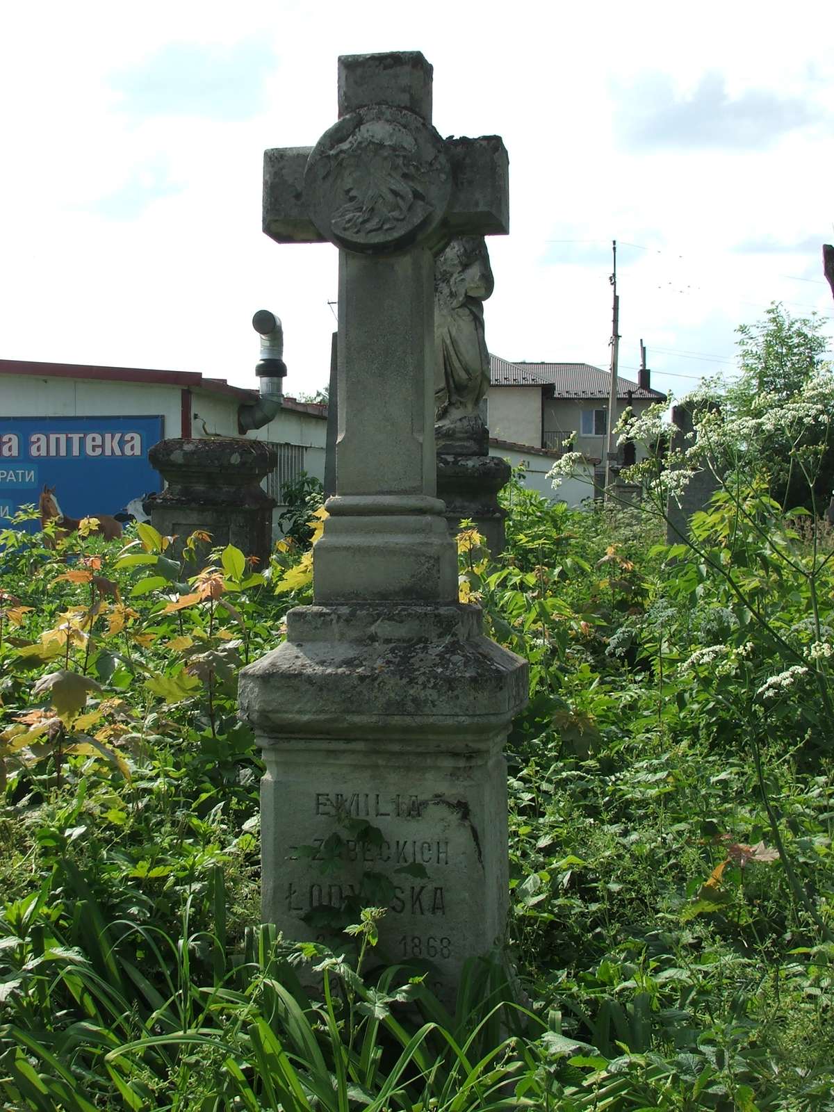 Tombstone of Emilia Łodyńska, Zbarazh cemetery, sector 01b