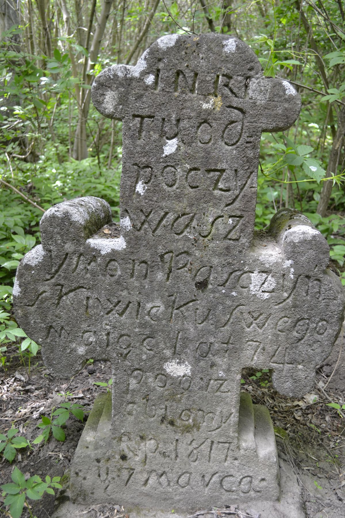 Tombstone of Szymon Pasczyń in the cemetery in Draganówka