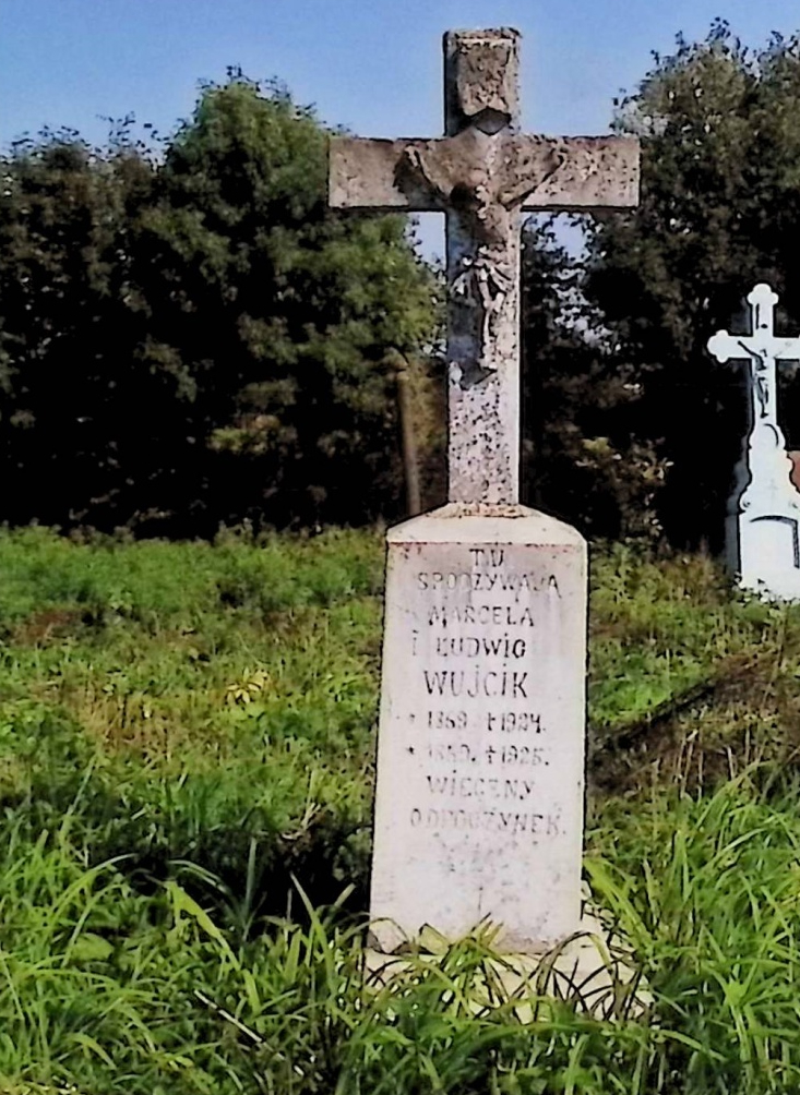 Fotografia przedstawiająca Nagrobek Ludwika i Marceli Wujcików