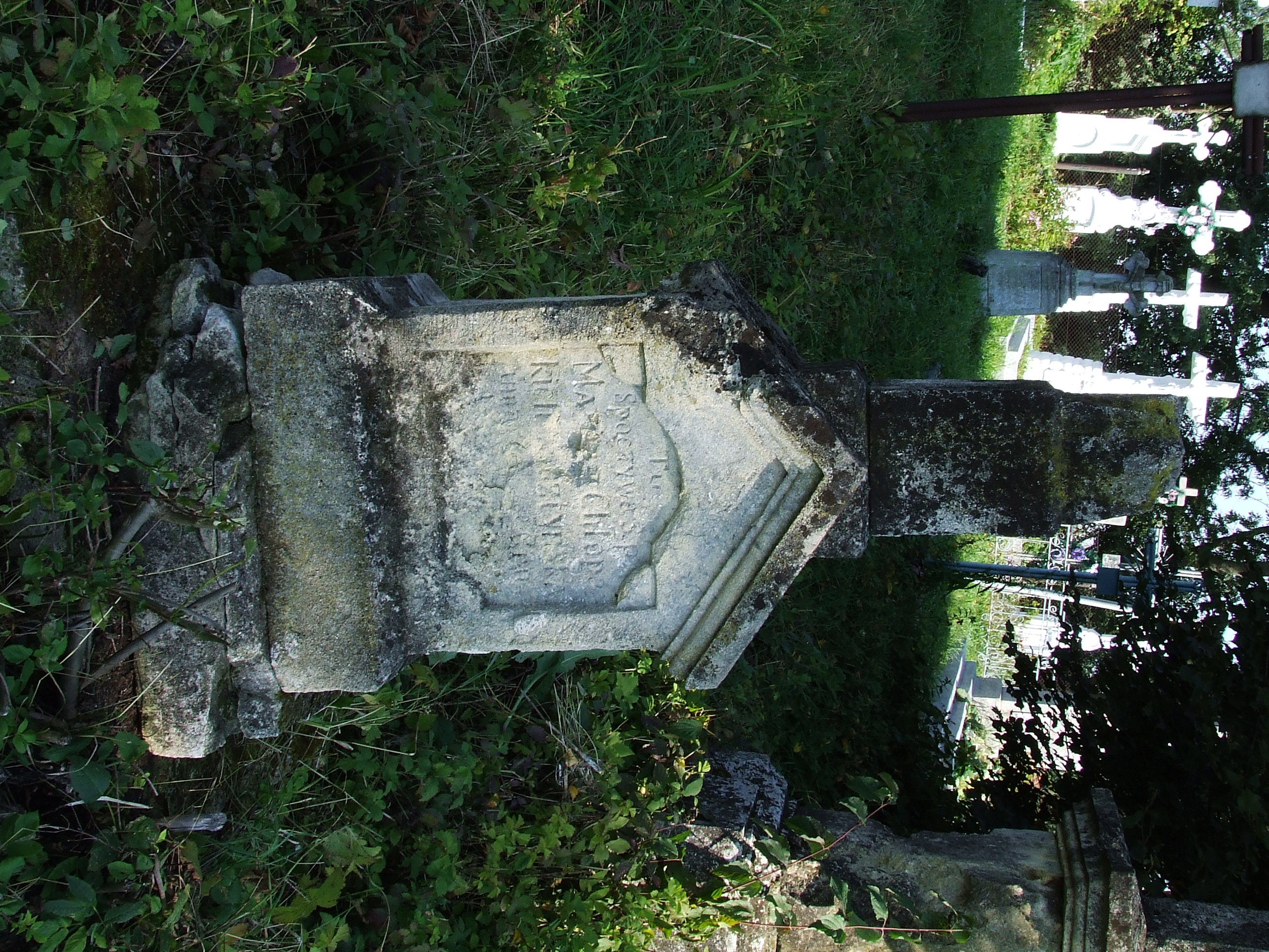 Tombstone of Maria [...]cztynska, cemetery in Barysh, as of 2006.
