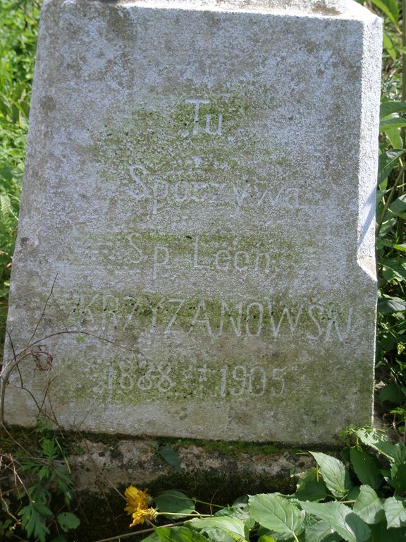 Pierre tombale de Leon Krzyżanowski, cimetière de Browary, état 2006