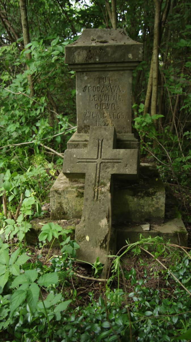 Tombstone of Levonja Gidyr in the cemetery in Draganovka