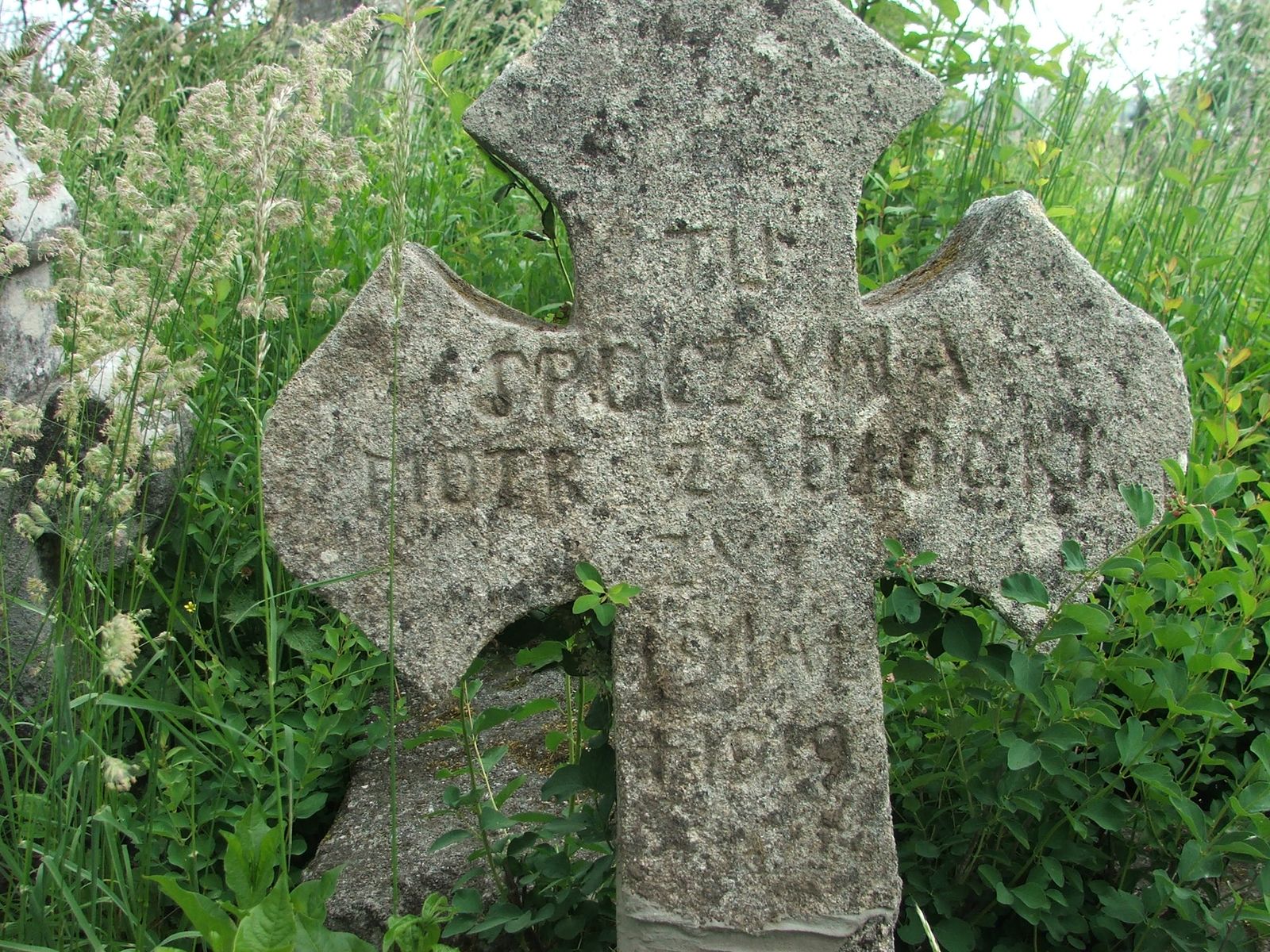 Nagrobek Piotra Zabłockiego, cmentarz w Zbarażu, sektor 02a