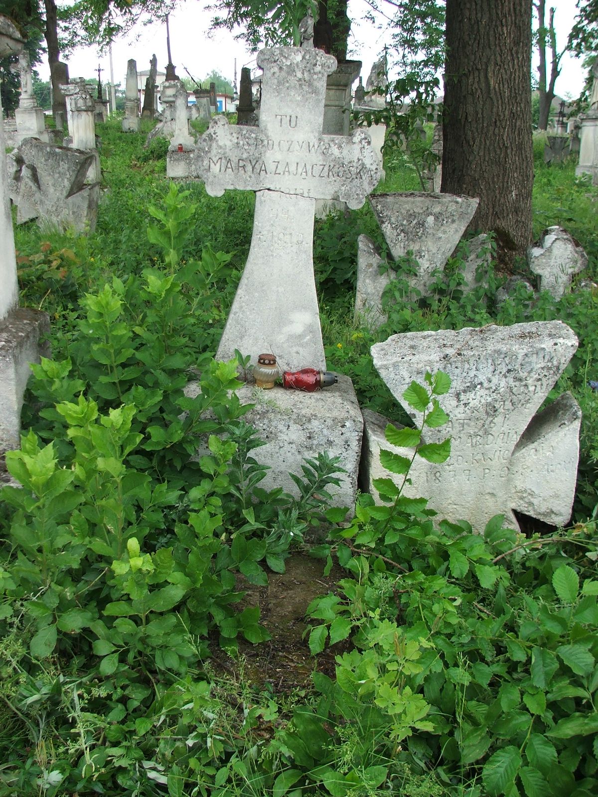 Nagrobek Marii Zajączkowskiej, cmentarz w Zbarażu, sektor 02a