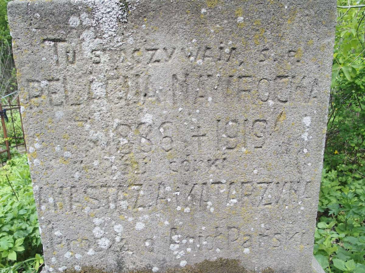 Inscription from the gravestone of Pelagia Nawrocki, Toki cemetery, 2019