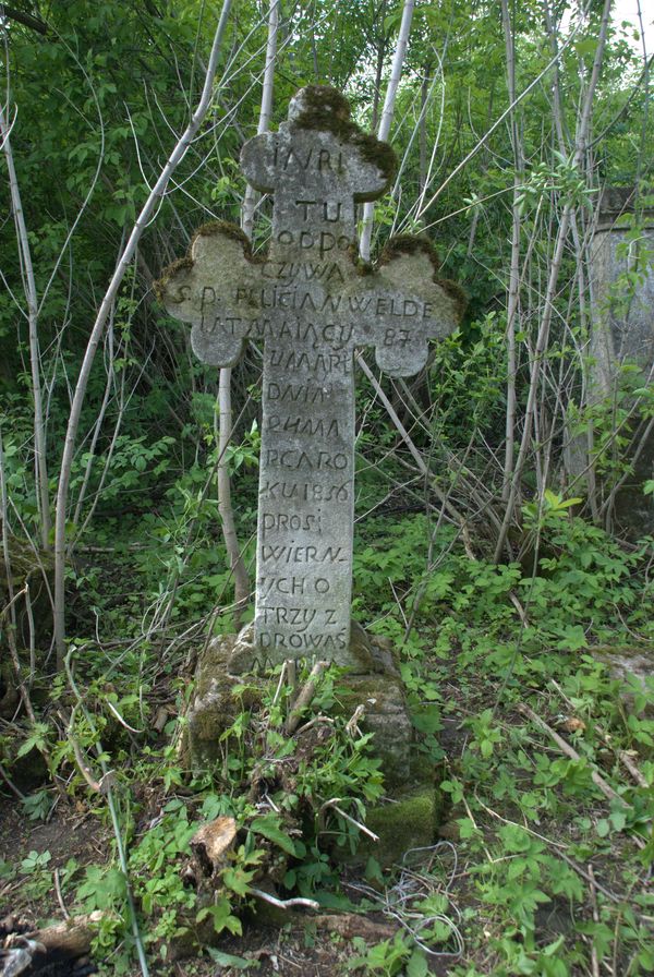 Tombstone of Felicjan Welde, Toki cemetery, 2019