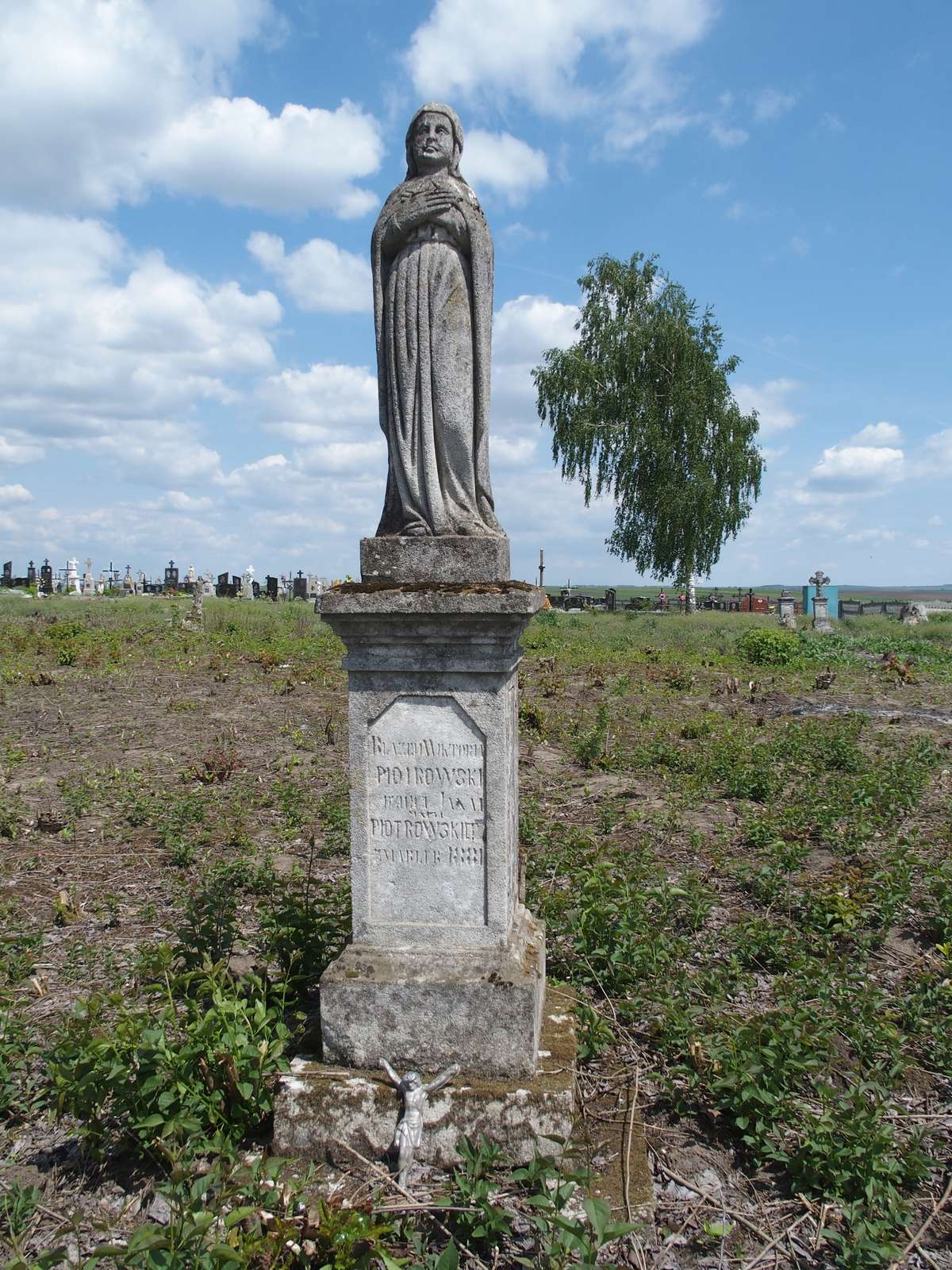 Tombstone of Blazej and Wiktoria Piotrkowski, Czernielow Mazowiecki cemetery, cemetery 1