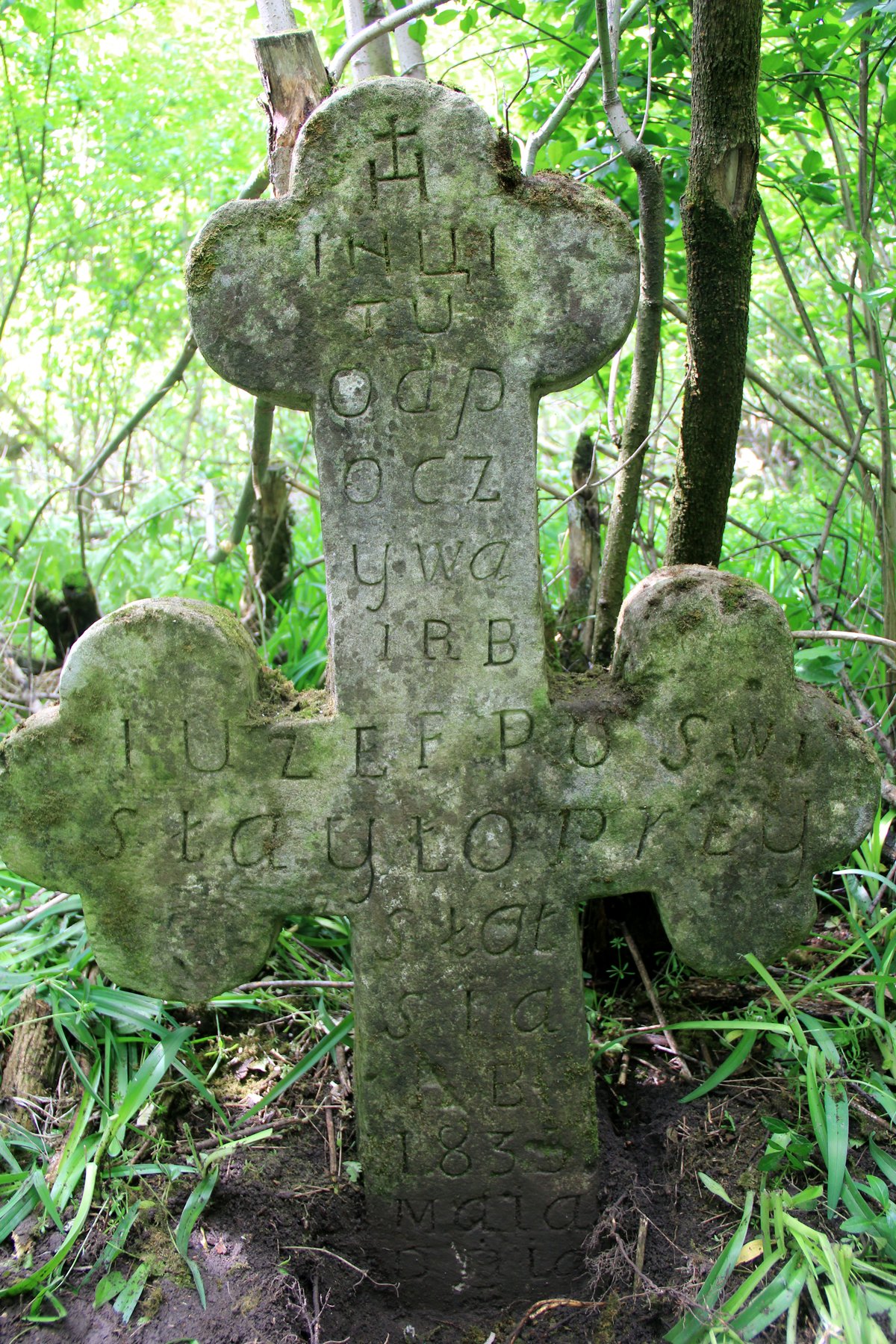 Inscription from the gravestone of Joseph N.N, Toki cemetery, 2019