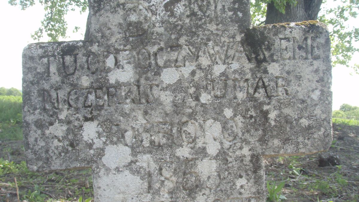 inscription from the gravestone of Semen Cherkis, Czernielow Mazowiecki cemetery, cemetery 1