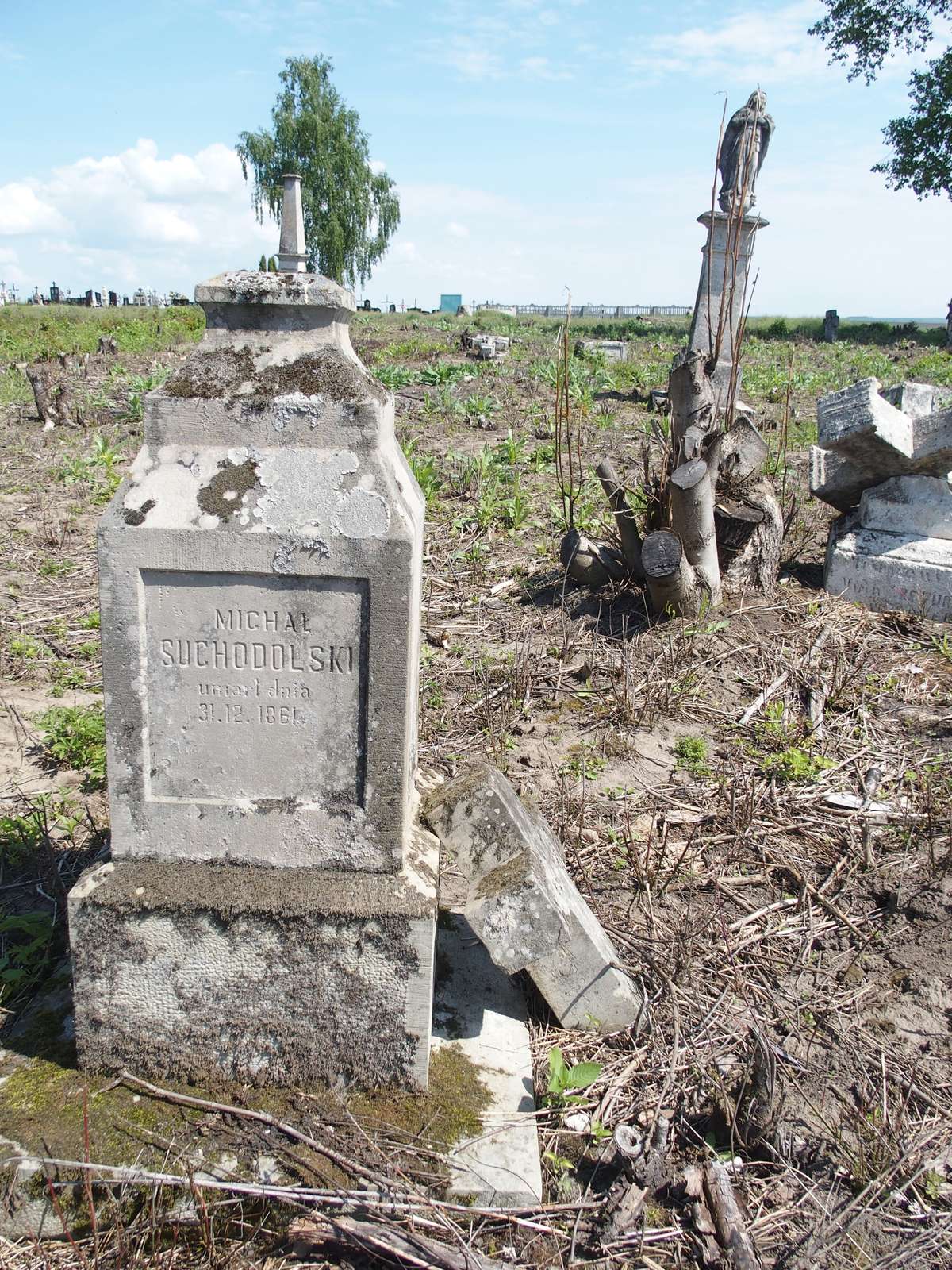 Tombstone of Michał Suchodolski, Czernielow Mazowiecki cemetery, cemetery 1