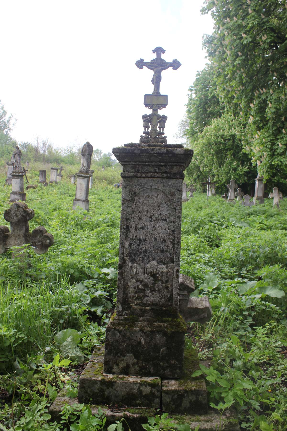 Tombstone of N.N. Jaworska, cemetery in Oprylovce