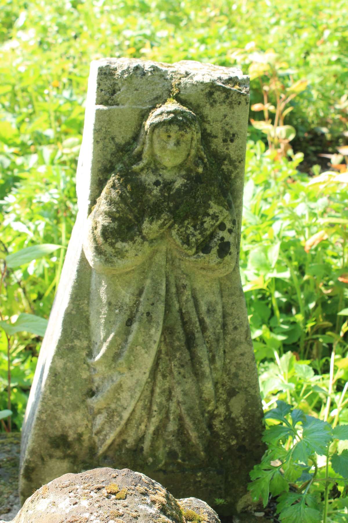 St Anne from the gravestone of Anna Butryn, cemetery in Oprylovce