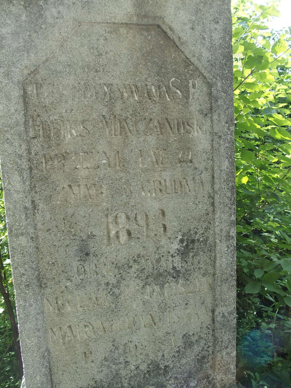 Tombstone of Feliks Minczanowski and N.N, Petrykovo cemetery