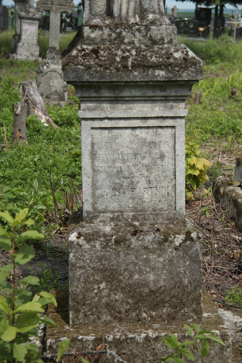 Inscription from the gravestone of Teresa Bartnik, Czernielow Mazowiecki cemetery, cemetery 1