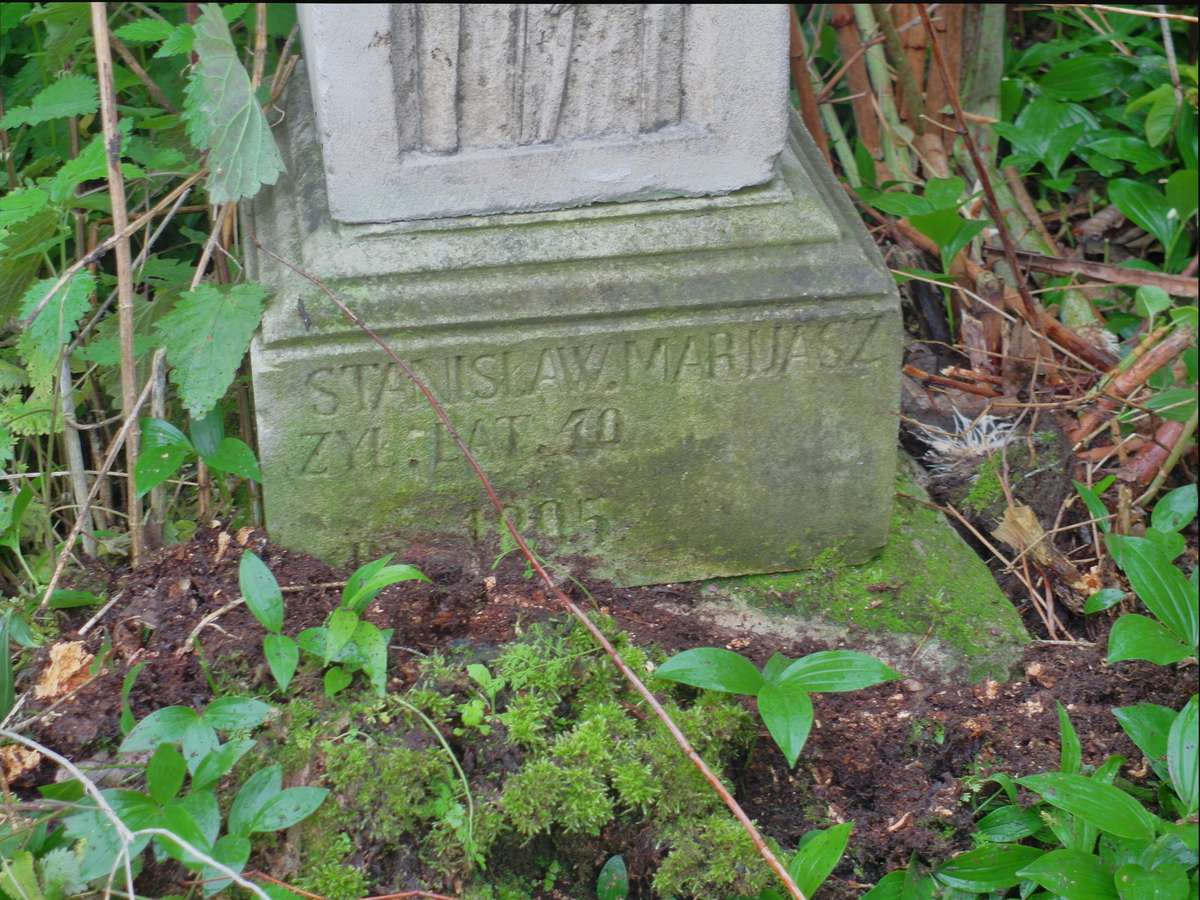 Inscription from the gravestone of Stanislaw Marijasz, cemetery in Oprylovce