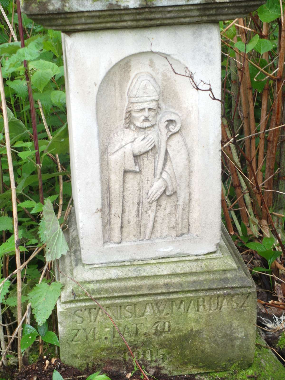 Relief from the gravestone of Stanislaw Marijasz, cemetery in Oprylovce