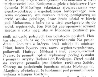 Pomnik polskich rycerzy w Mohaczu, Węgry