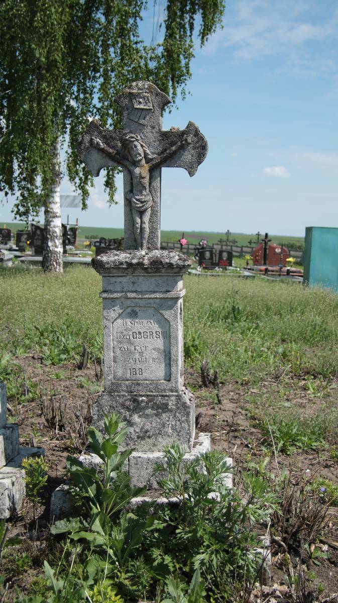 Tombstone of Józef Oborski, Czernielow Mazowiecki cemetery, cemetery 1