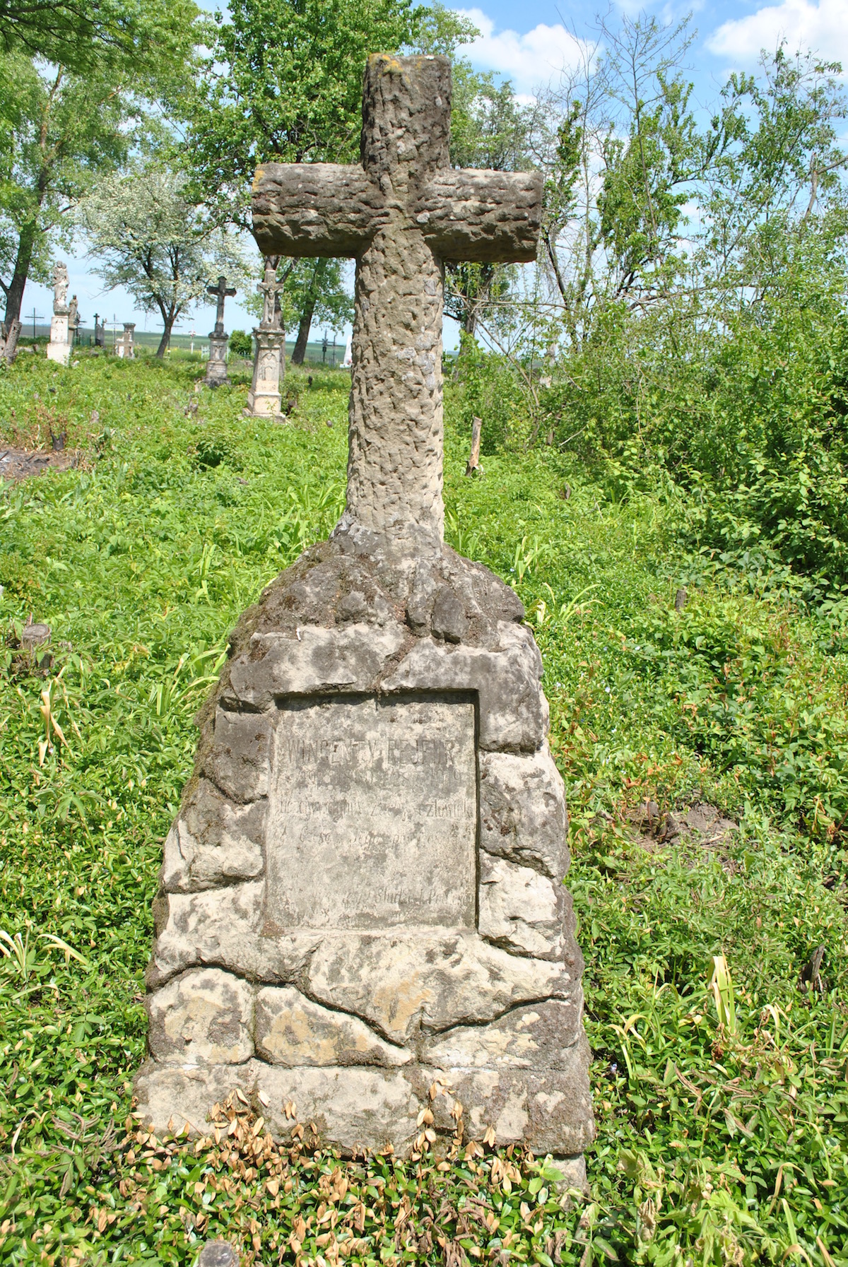 Tombstone of Wincenty Rejfur, Czernielow Mazowiecki cemetery, cemetery 1