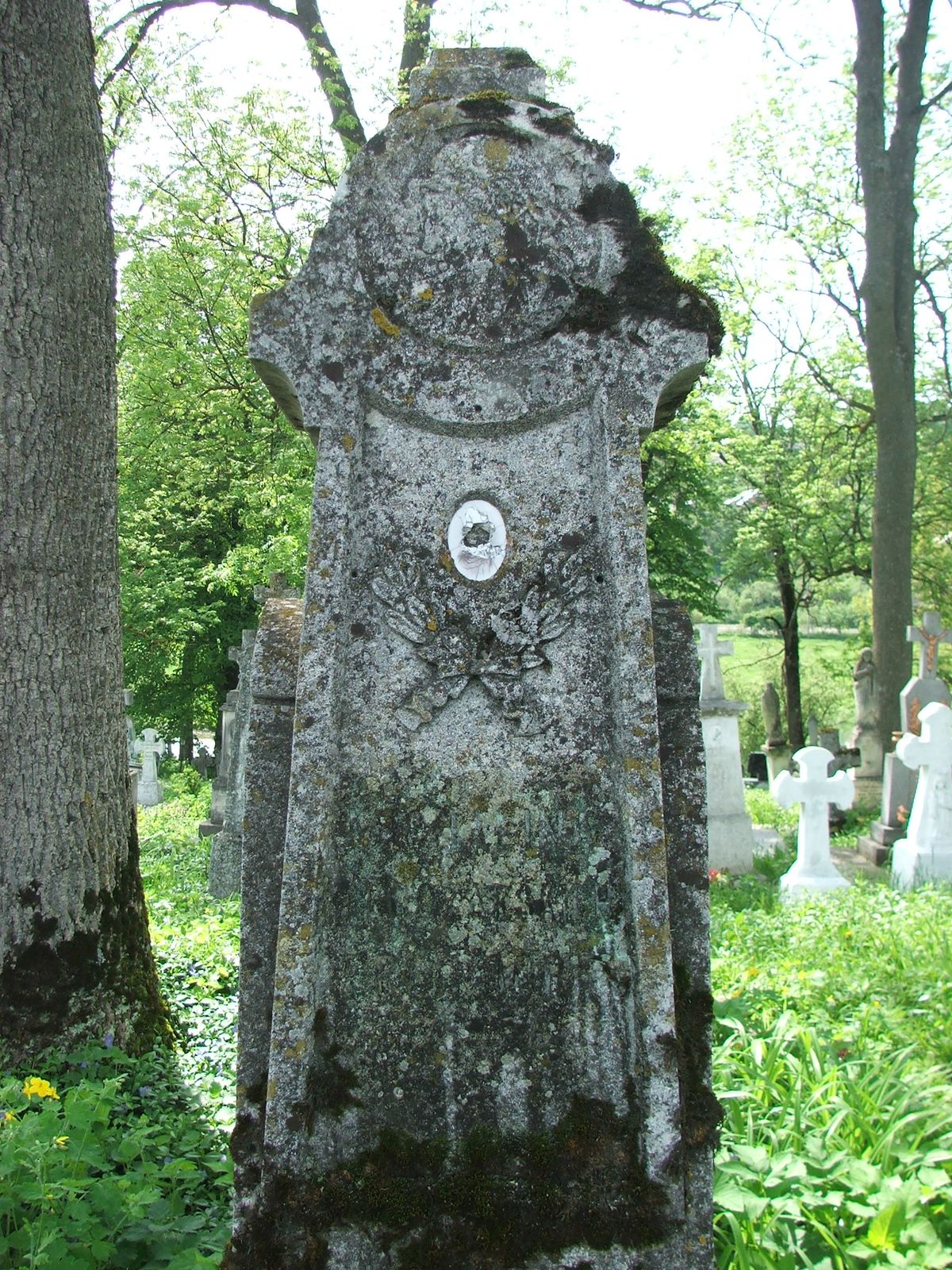 Tombstone of Michalina Freindorf, Chernichovtsi cemetery, 2019