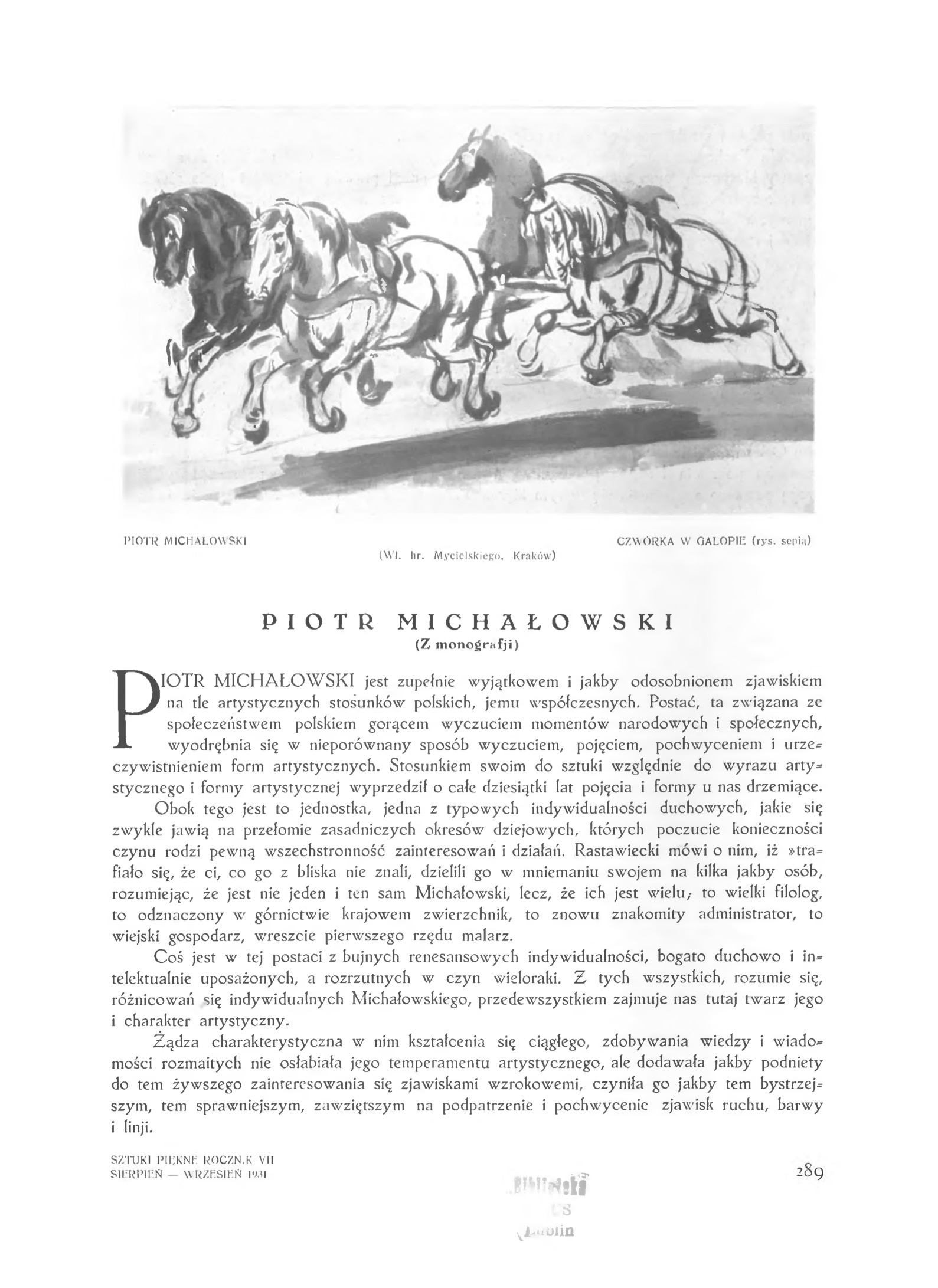 Fotografia przedstawiająca Reproductions of works by Piotr Michałowski in the collections of the Belvedere in Vienna and the Musée Curtius in Liège