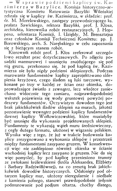 Presentation of the results of restoration work at the Archcathedral Basilica of Sts Stanislaus and Vladislaus in Vilnius