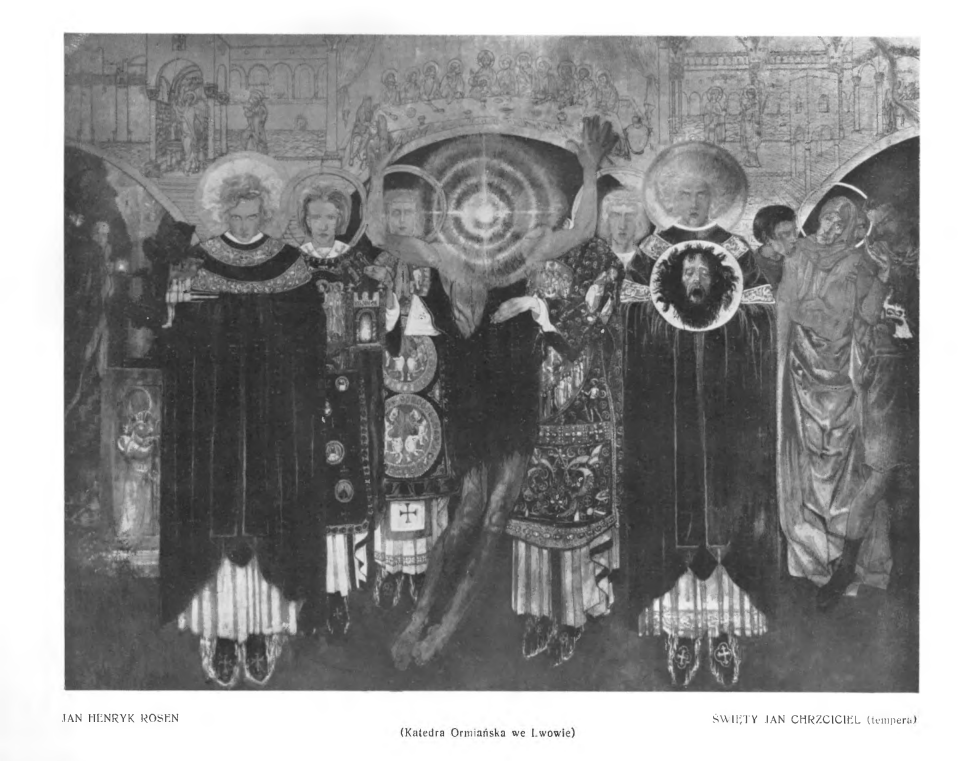 Fotografia przedstawiająca Wall paintings by Jan Henryk Rosen in the Armenian Cathedral in Lviv
