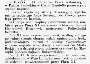 Malowidła Jana Henryk Rosena w Castel Gandolfo