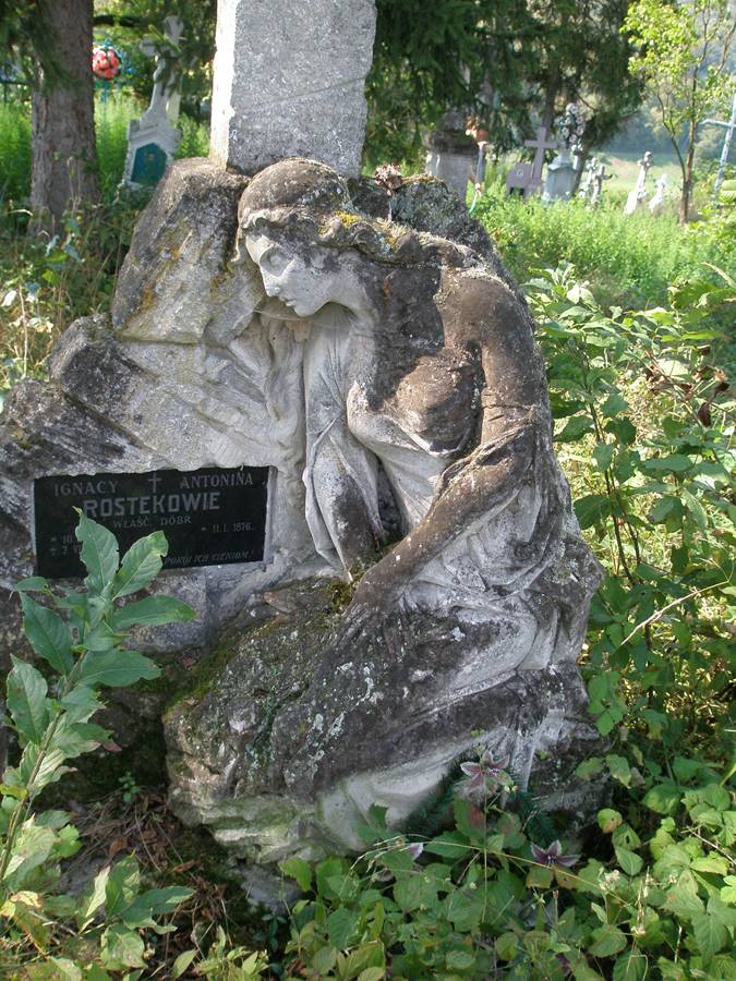 Nagrobek Antoniny i Ignacego Rostków, cmentarz w Komarówce, stan z 2006