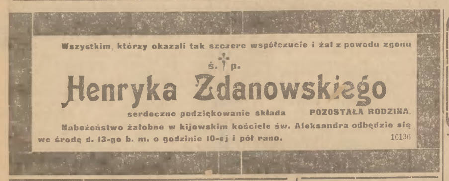 Fotografia przedstawiająca Tombstone of Henryk Zdanowski