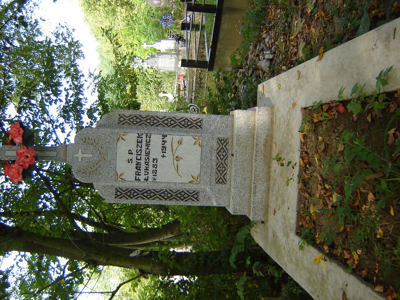 Tombstone of František Lukasiewicz, cemetery in Koropiec