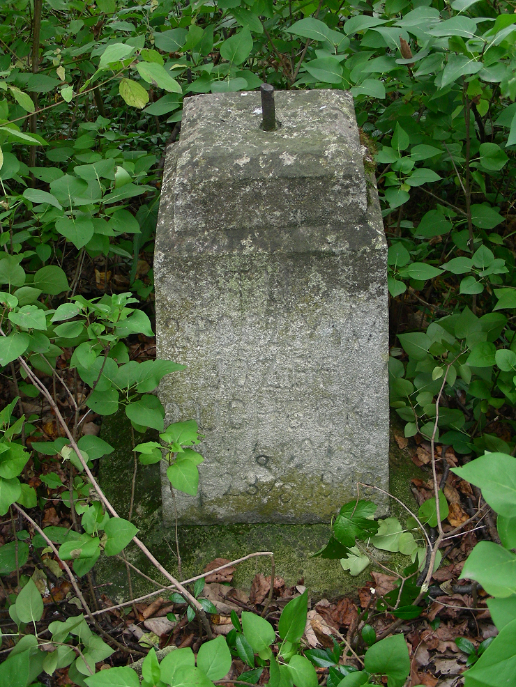 Nagrobek Józefa Sucheckiego, cmentarz w Krynicy (Korościatyniu), stan z 2007 r.
