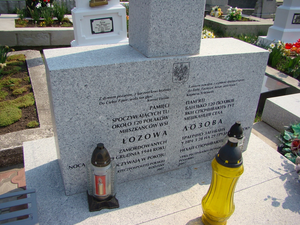 Grave of the victims of the Ukrainian Insurgent Army (UPA) murdered in the village of Łozowa