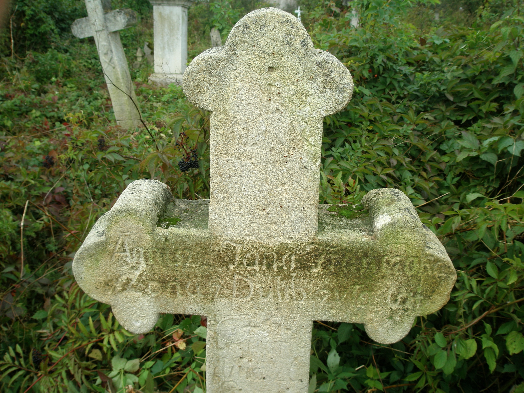 Tombstone of Franciszka Annisz, Jazłowiec cemetery, as of 2006.