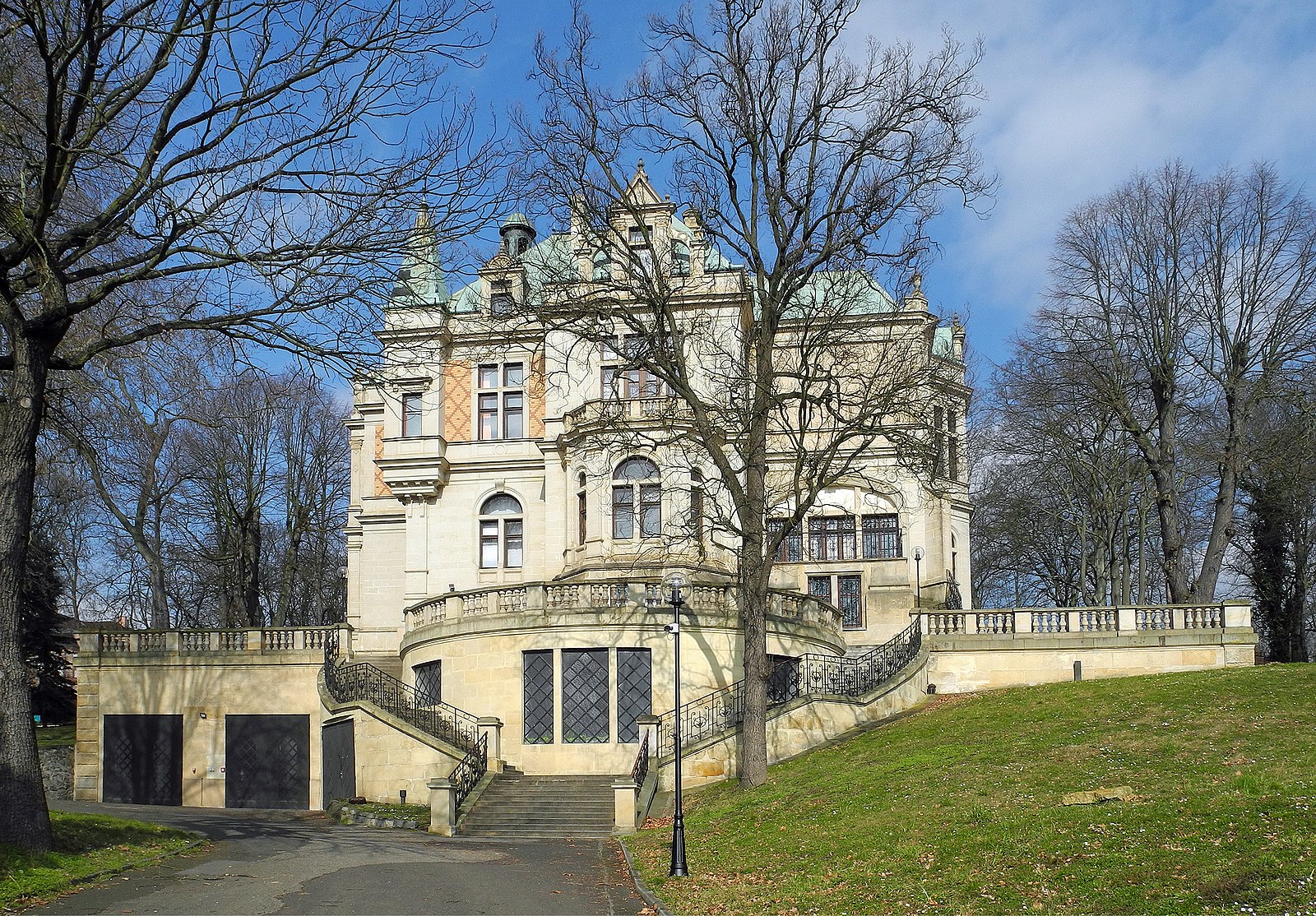 Carl Friedrich Wolfrum's villa in Usti nad Labem, Julian Niedzielski and Hans Miksch, 1887-1910