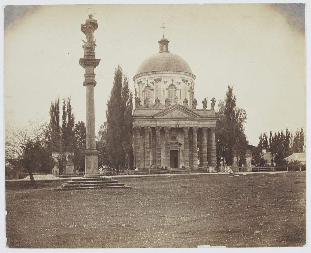 Podhorce, St Joseph's Church, photo ca. 1880, Edward Trzemeski, source Polona.pl