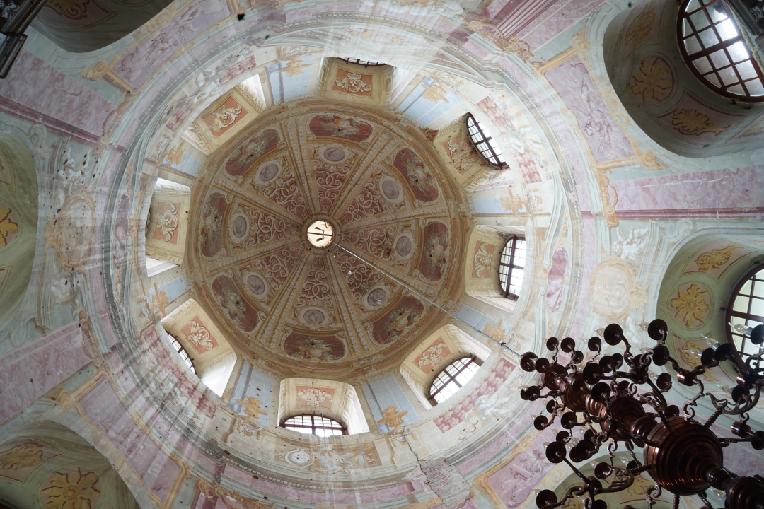 Podhorce, St Joseph's Church, interior view of the dome, photo: Paweł Boliński, 2022