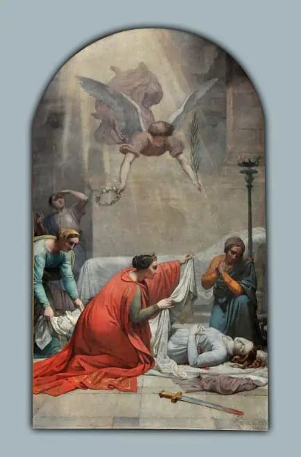 Fotografia przedstawiająca Painting \'Death of St. Susanna\' by Sebastian Norblin