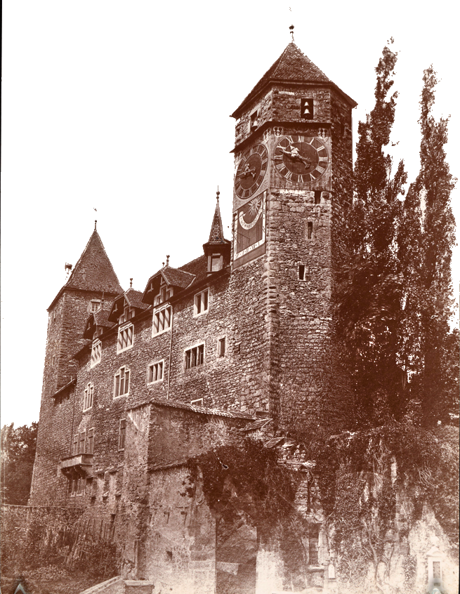 Photograph showing Rapperswil Castle, circa 1895.
