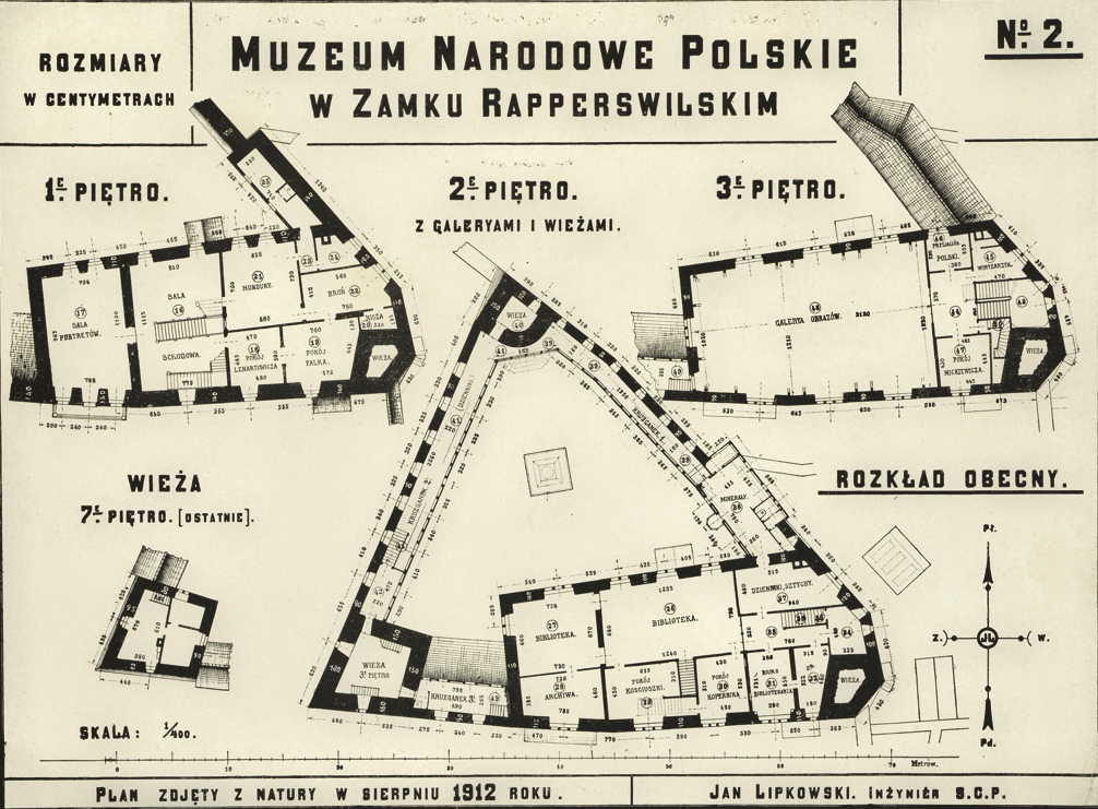 Plan of the Polish National Museum in Rapperswil