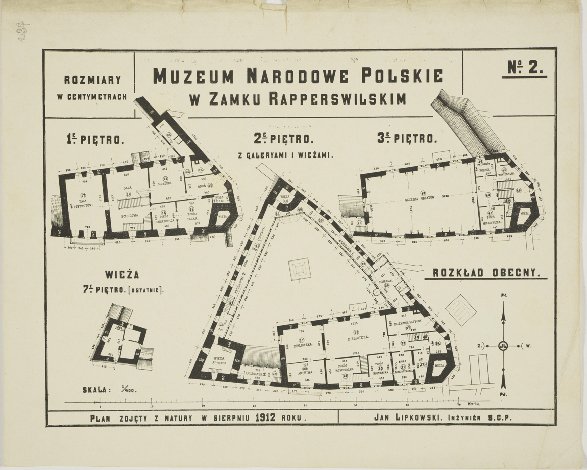Plan Muzeum Narodowego Polskiego w Rapperswilu