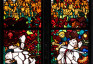 Fotografia przedstawiająca Joseph Mehoffer\'s stained glass ensemble in Freiburg