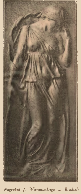 Hendrik Joos, płaskorzeźba z nagrobka Józefa Wieniawskiego, 1913 r., cmentarz w Ixelles
