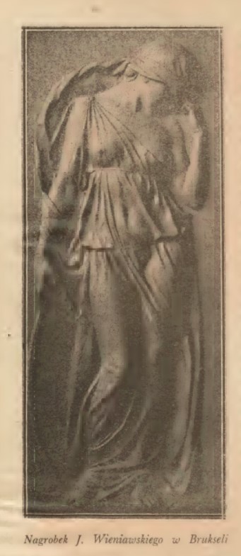 Hendrik Joos, relief from the tombstone of Józef Wieniawski, 1913, Ixelles cemetery